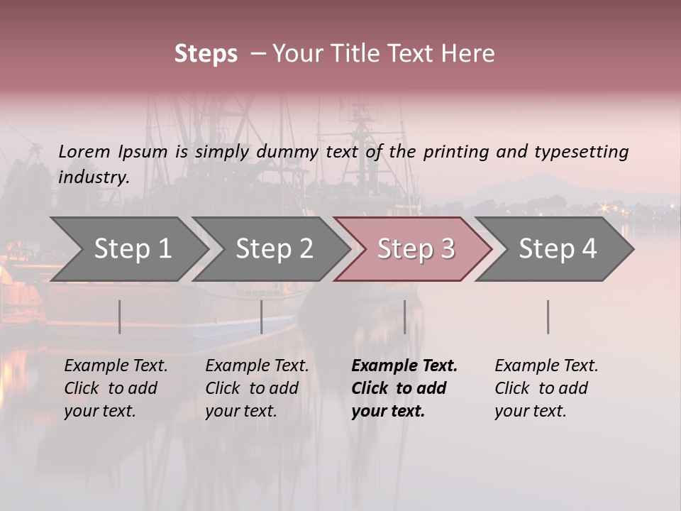 Sunlight Riverbank Marina PowerPoint Template