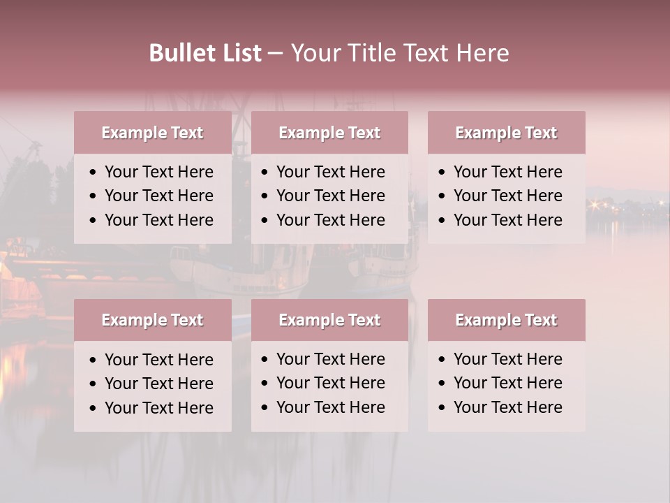 Sunlight Riverbank Marina PowerPoint Template