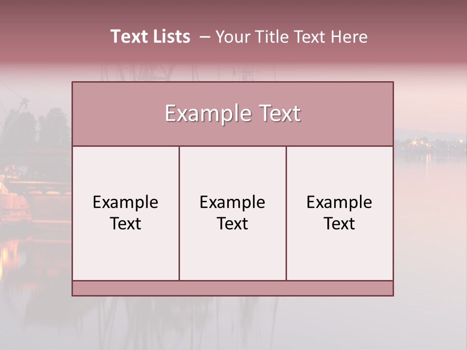 Sunlight Riverbank Marina PowerPoint Template
