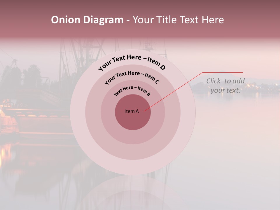 Sunlight Riverbank Marina PowerPoint Template