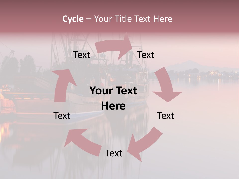 Sunlight Riverbank Marina PowerPoint Template