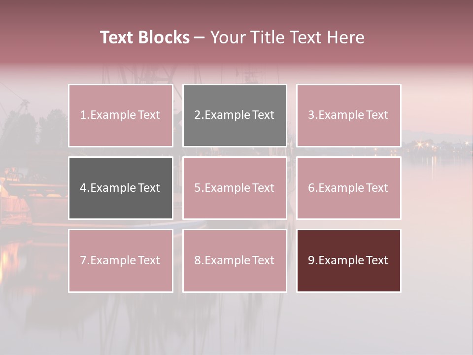 Sunlight Riverbank Marina PowerPoint Template