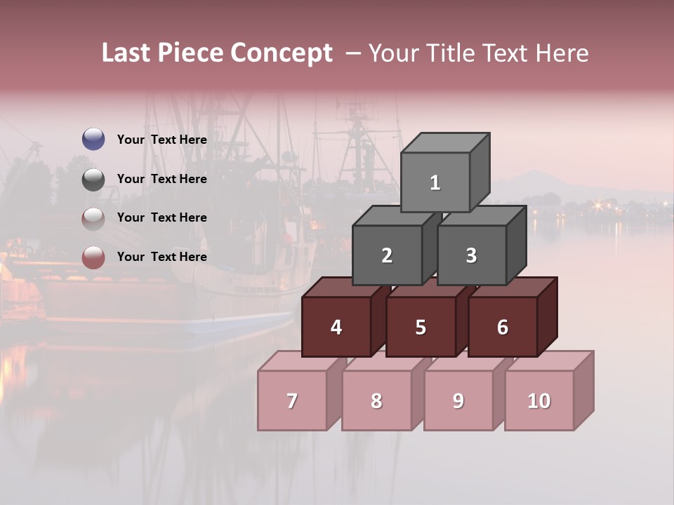 Sunlight Riverbank Marina PowerPoint Template