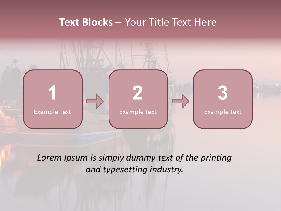 Sunlight Riverbank Marina PowerPoint Template