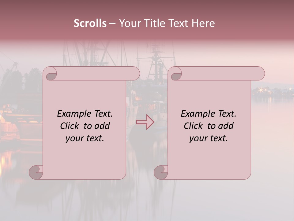 Sunlight Riverbank Marina PowerPoint Template