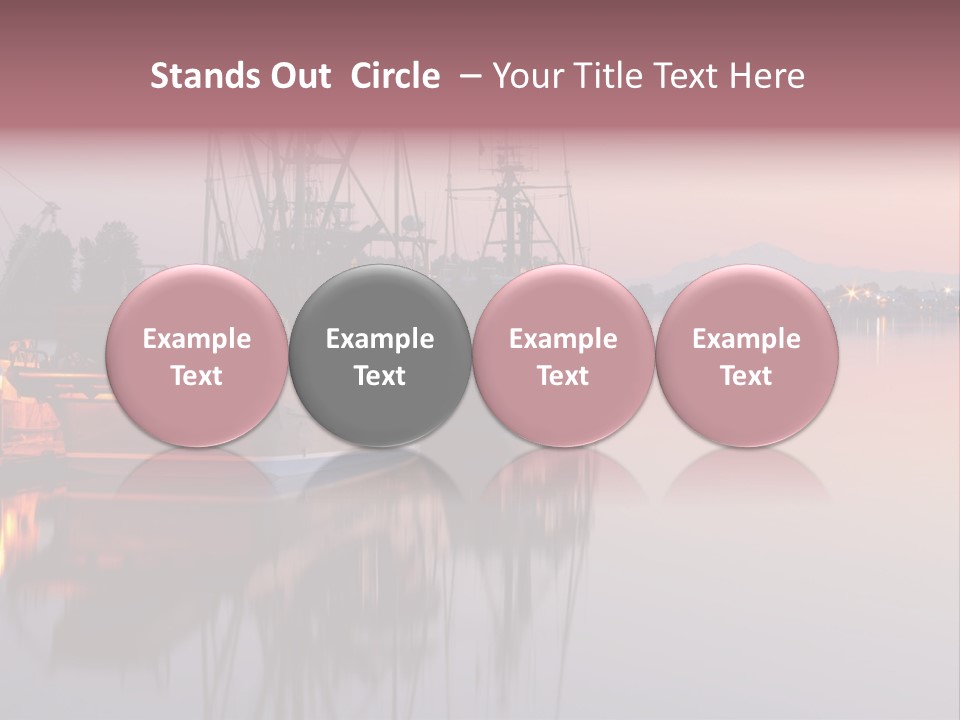 Sunlight Riverbank Marina PowerPoint Template