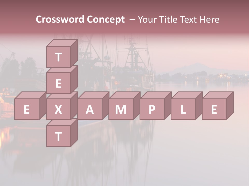 Sunlight Riverbank Marina PowerPoint Template