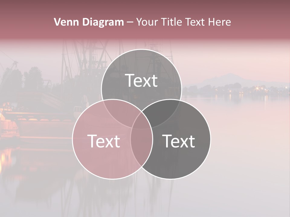 Sunlight Riverbank Marina PowerPoint Template