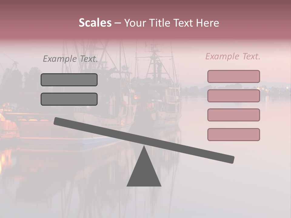 Sunlight Riverbank Marina PowerPoint Template