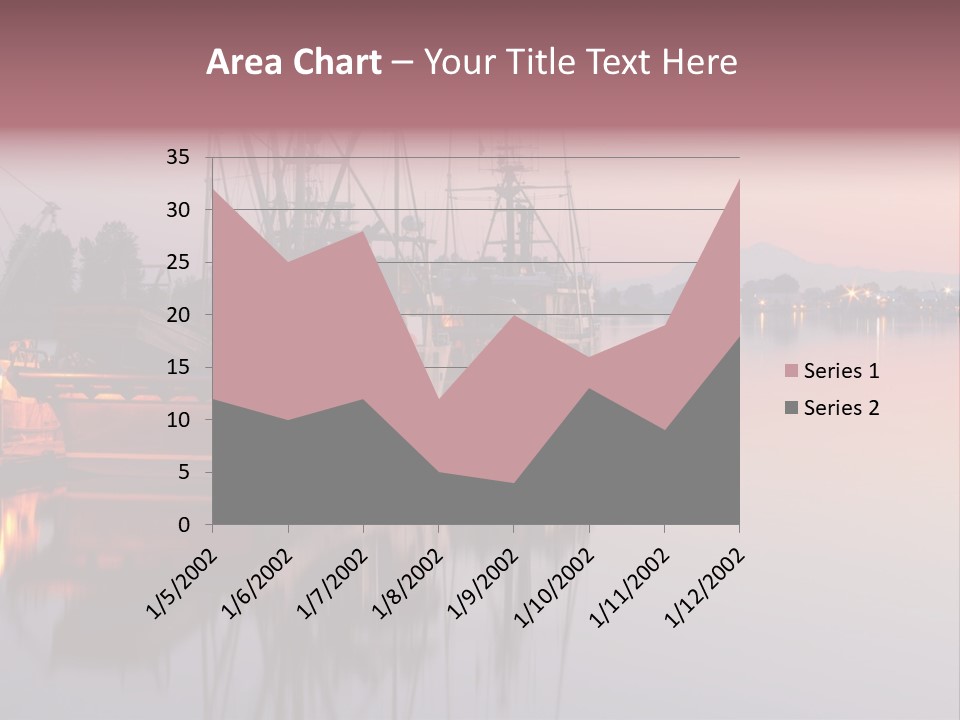 Sunlight Riverbank Marina PowerPoint Template