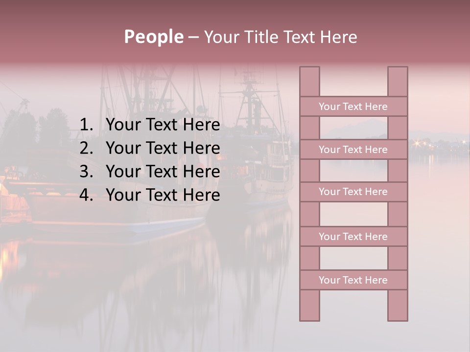 Sunlight Riverbank Marina PowerPoint Template