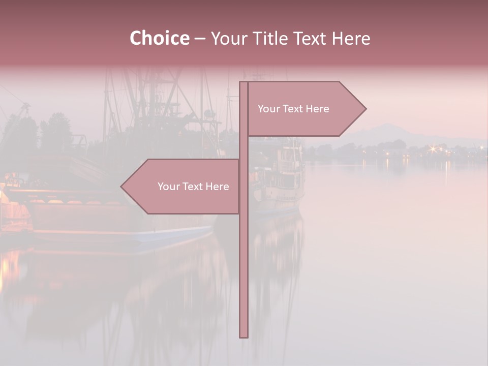 Sunlight Riverbank Marina PowerPoint Template