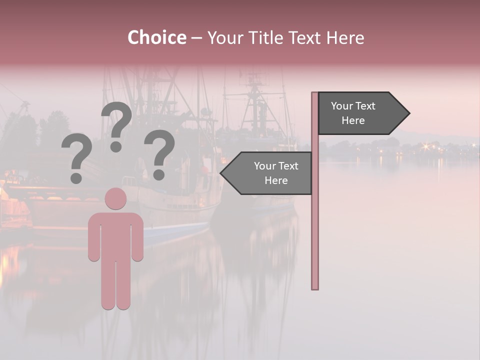 Sunlight Riverbank Marina PowerPoint Template