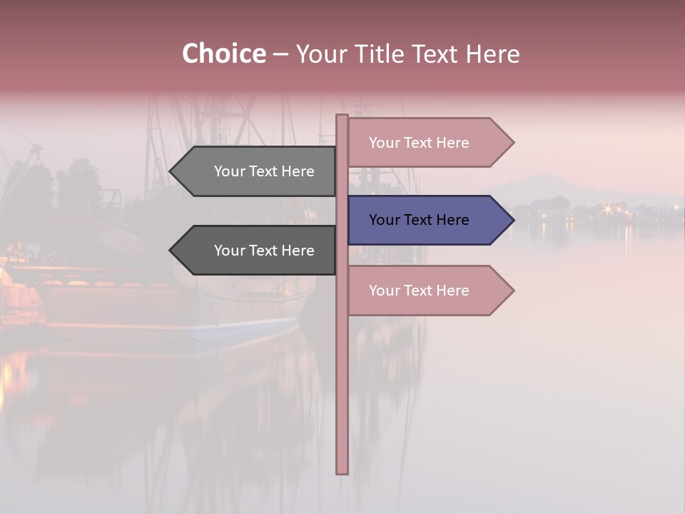 Sunlight Riverbank Marina PowerPoint Template