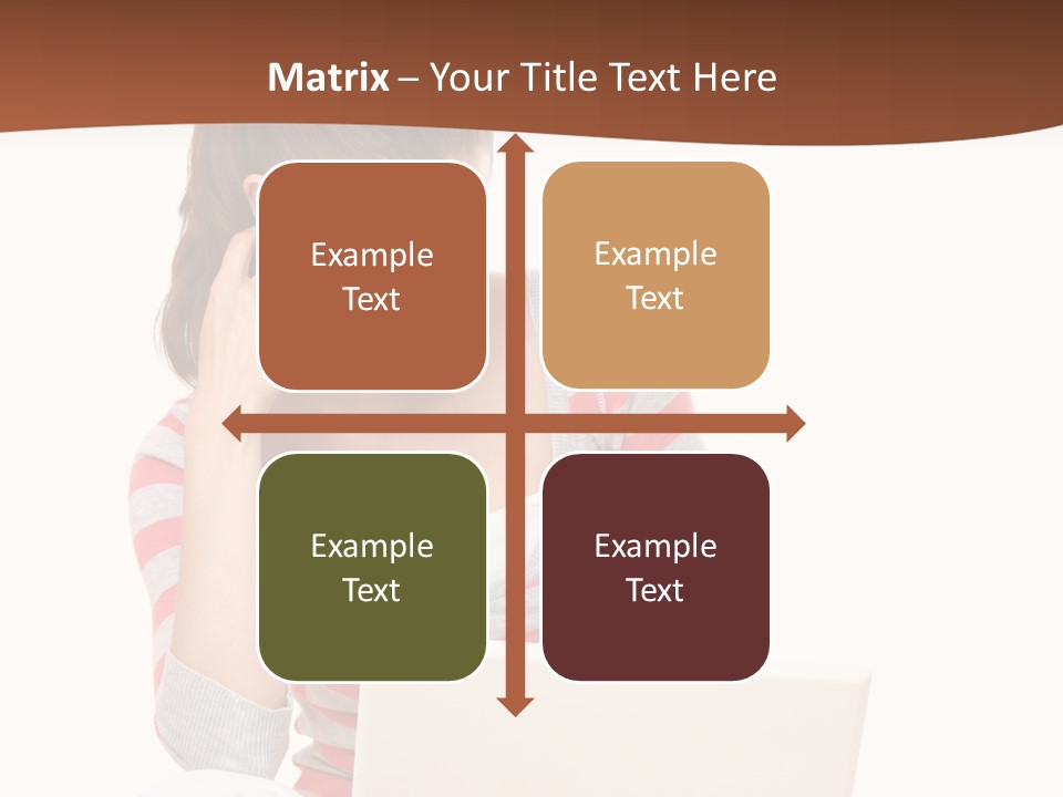 A Woman Sitting On The Floor Using A Laptop Computer PowerPoint Template