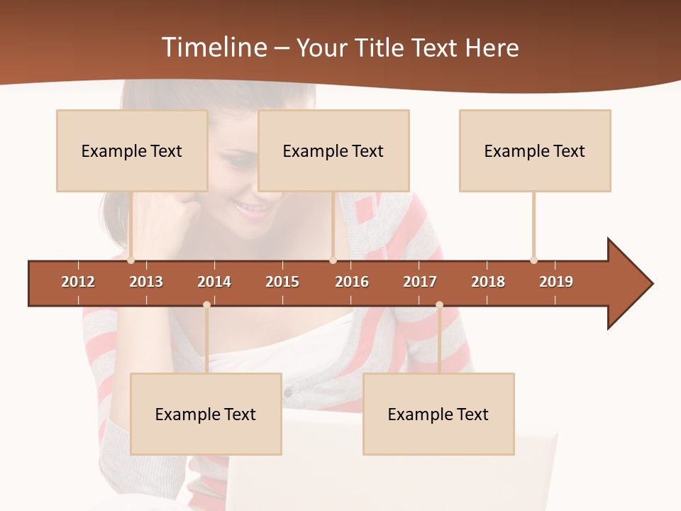 A Woman Sitting On The Floor Using A Laptop Computer PowerPoint Template