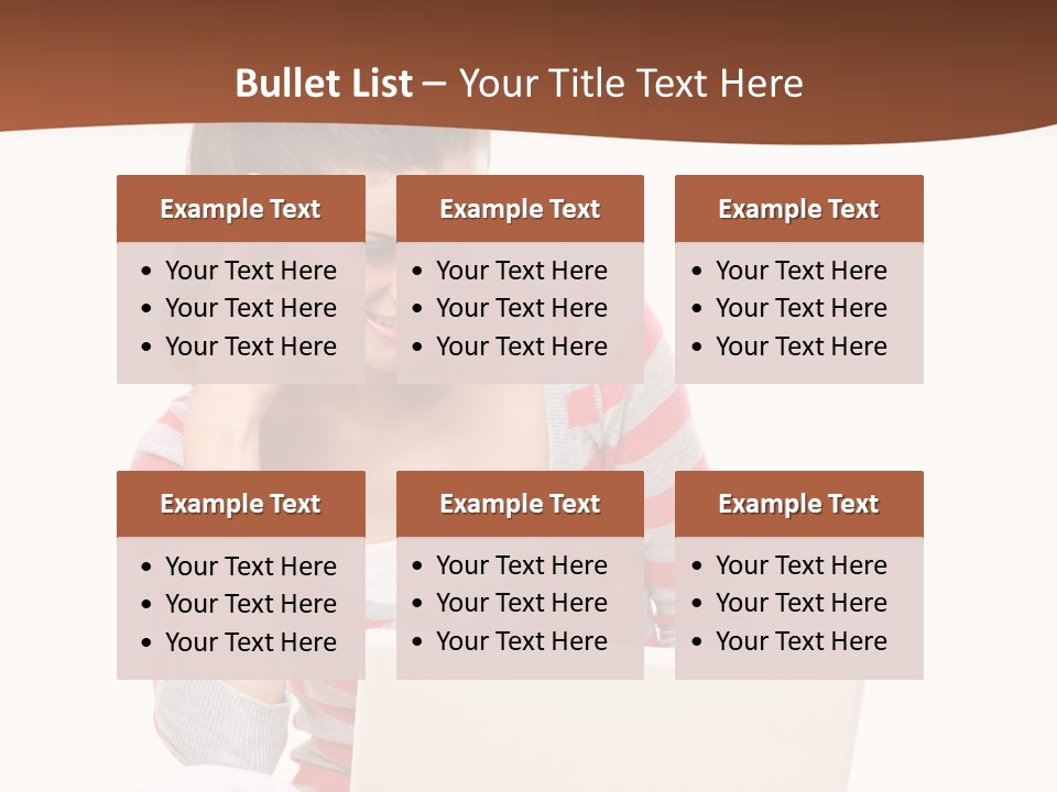 A Woman Sitting On The Floor Using A Laptop Computer PowerPoint Template