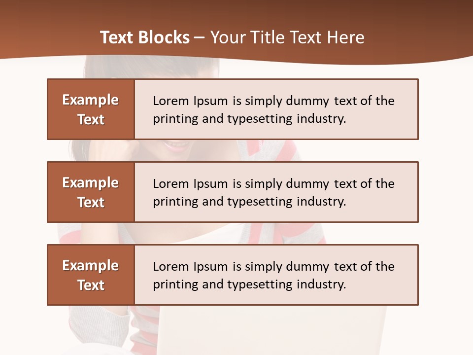 A Woman Sitting On The Floor Using A Laptop Computer PowerPoint Template