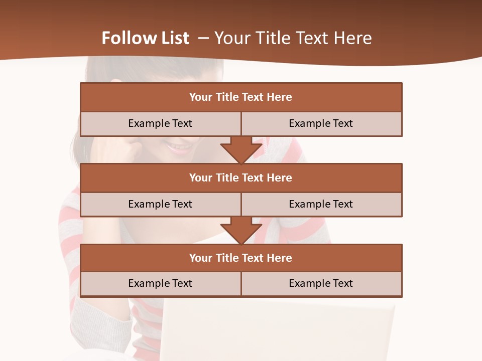 A Woman Sitting On The Floor Using A Laptop Computer PowerPoint Template