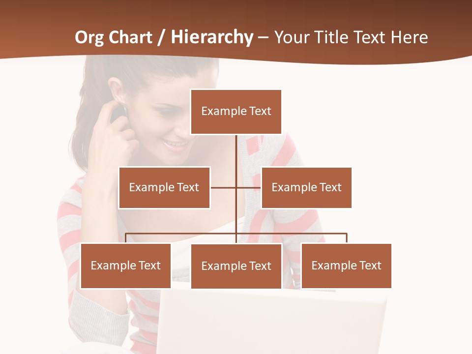 A Woman Sitting On The Floor Using A Laptop Computer PowerPoint Template