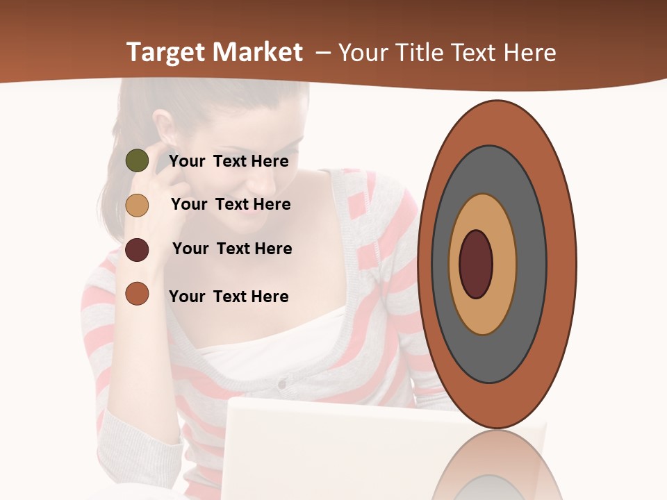 A Woman Sitting On The Floor Using A Laptop Computer PowerPoint Template