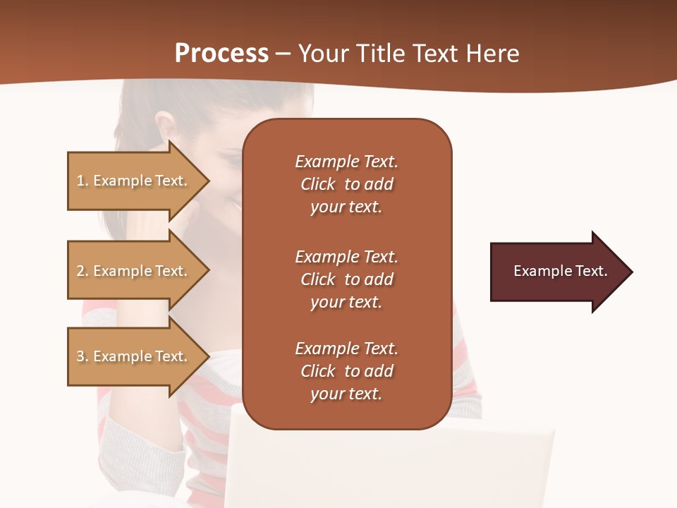 A Woman Sitting On The Floor Using A Laptop Computer PowerPoint Template