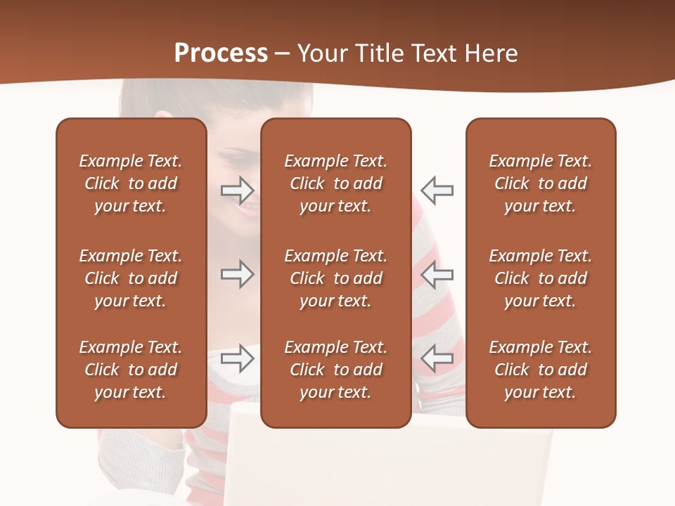 A Woman Sitting On The Floor Using A Laptop Computer PowerPoint Template