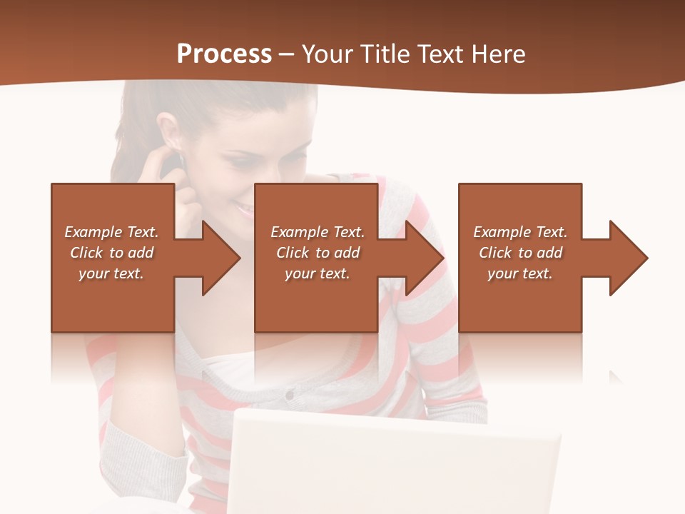A Woman Sitting On The Floor Using A Laptop Computer PowerPoint Template