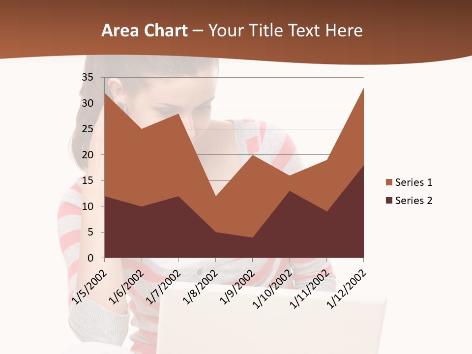 A Woman Sitting On The Floor Using A Laptop Computer PowerPoint Template