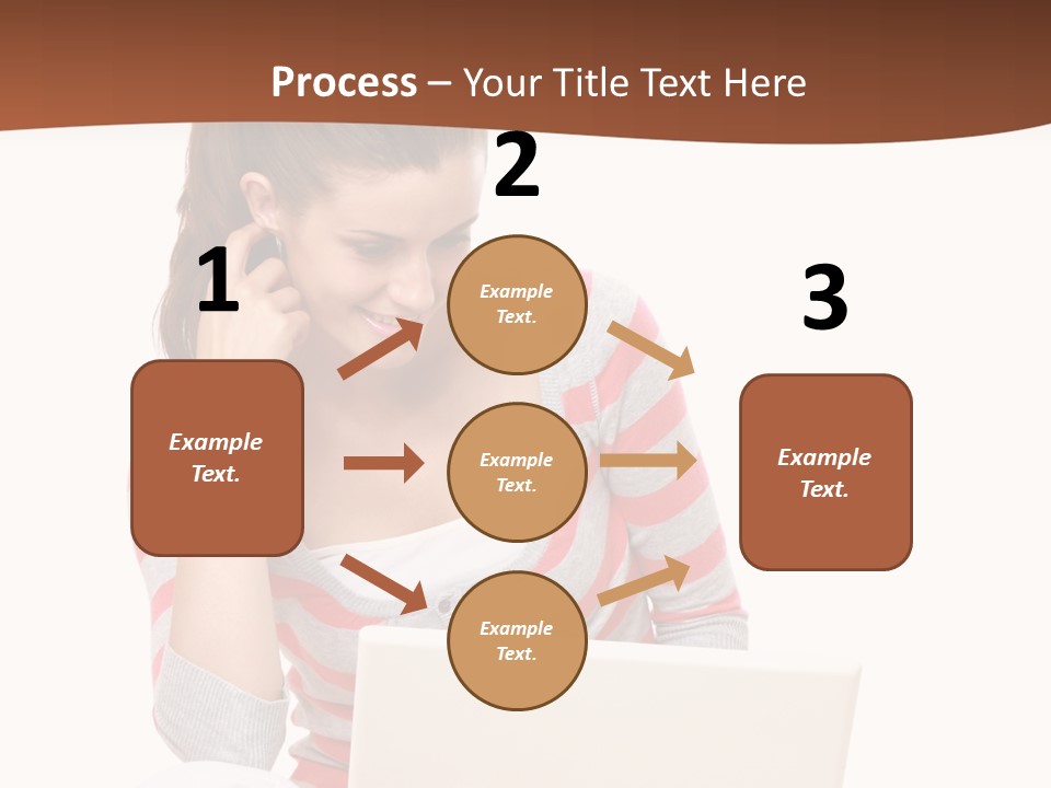 A Woman Sitting On The Floor Using A Laptop Computer PowerPoint Template