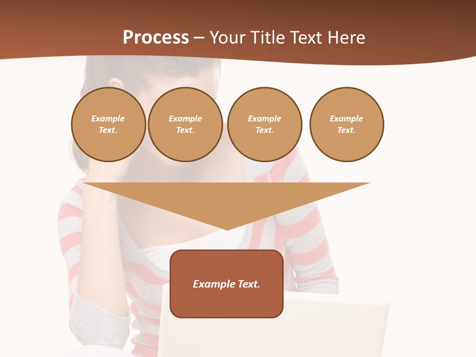 A Woman Sitting On The Floor Using A Laptop Computer PowerPoint Template