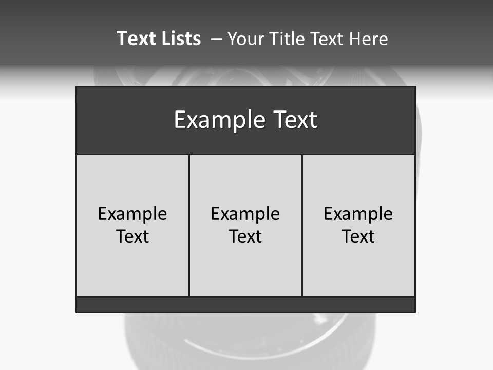 Tyre Vehicle Equipment PowerPoint Template