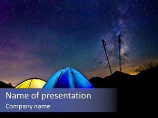 Glow Tent Darkness PowerPoint Template