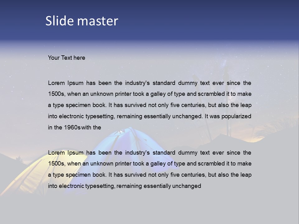 Glow Tent Darkness PowerPoint Template