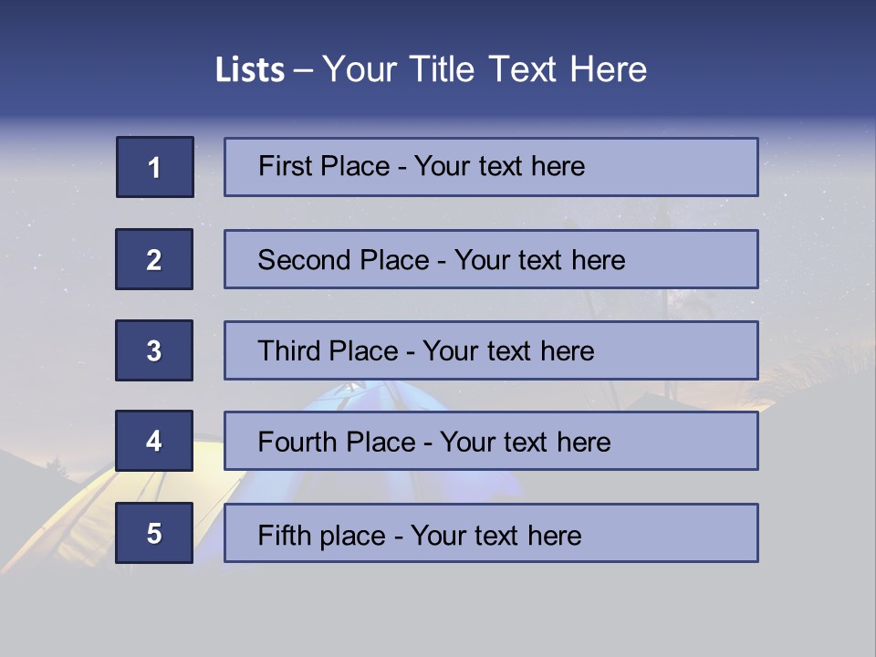 Glow Tent Darkness PowerPoint Template