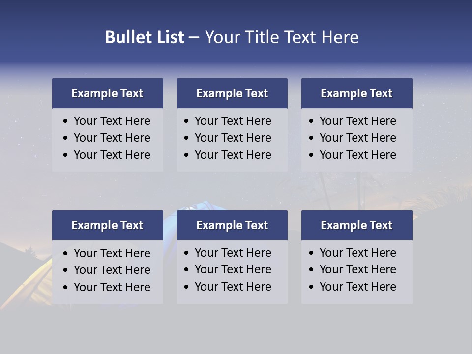 Glow Tent Darkness PowerPoint Template