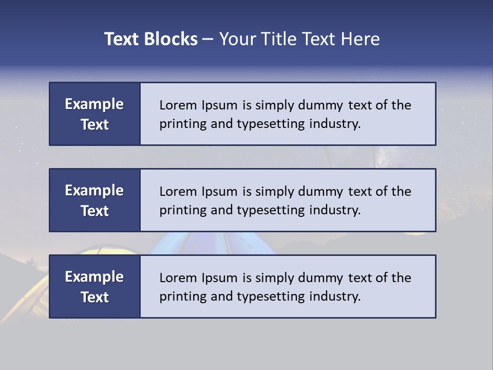 Glow Tent Darkness PowerPoint Template