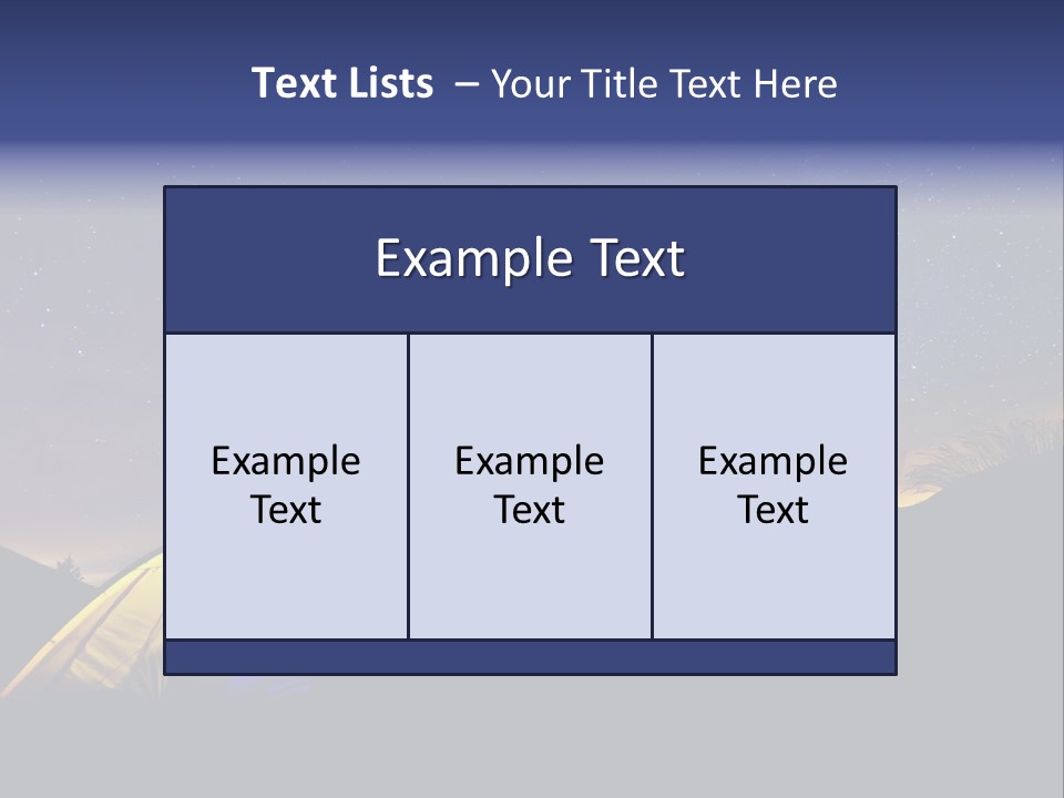Glow Tent Darkness PowerPoint Template