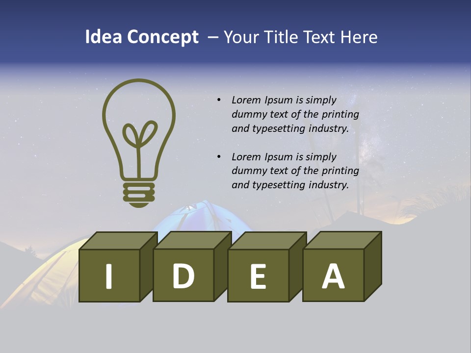 Glow Tent Darkness PowerPoint Template