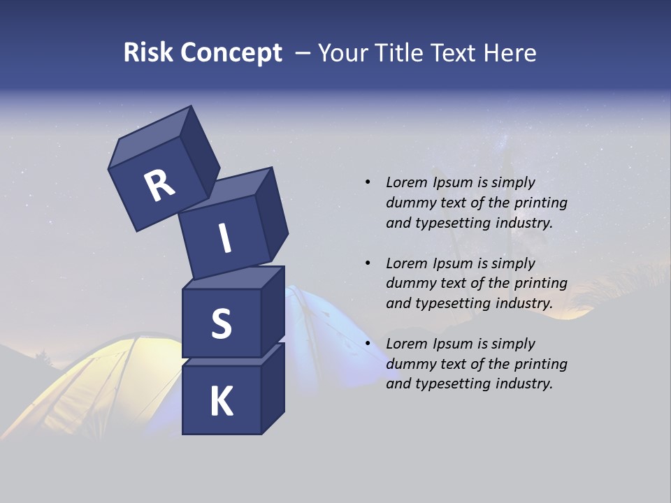 Glow Tent Darkness PowerPoint Template