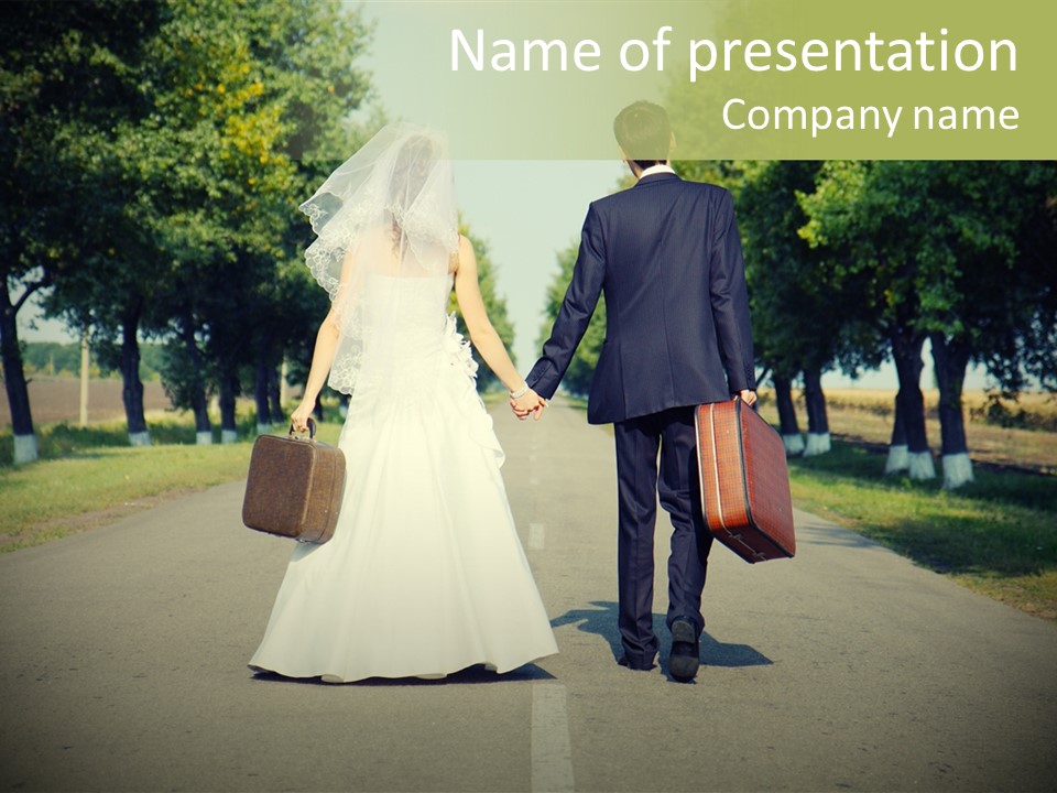 Men White Gown PowerPoint Template