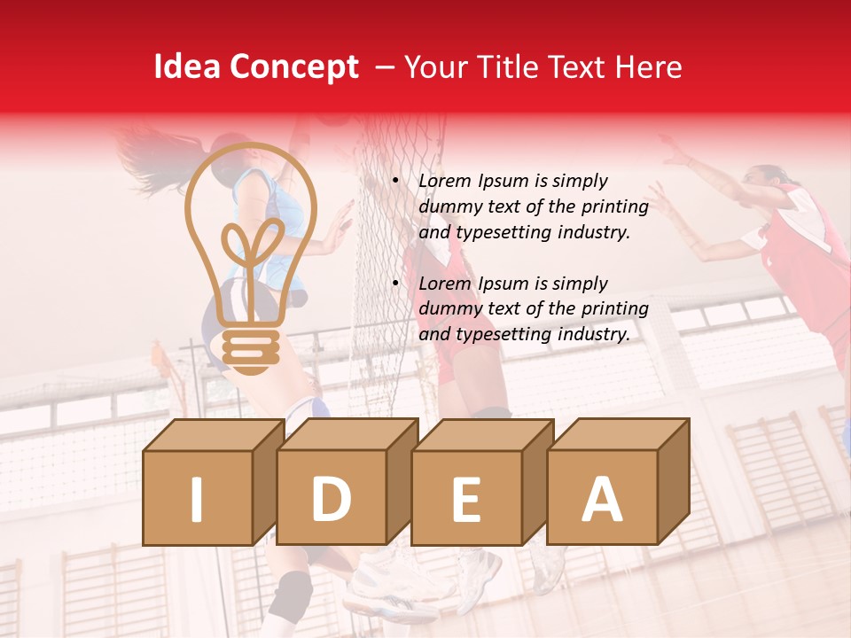 Gym Block Girl PowerPoint Template