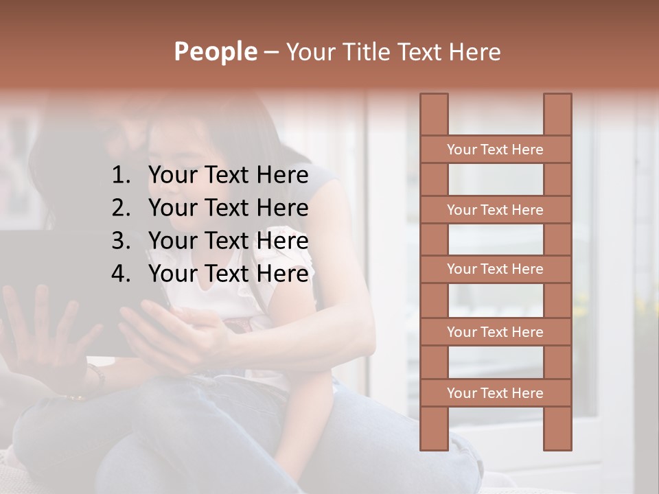 Asian Together Read PowerPoint Template