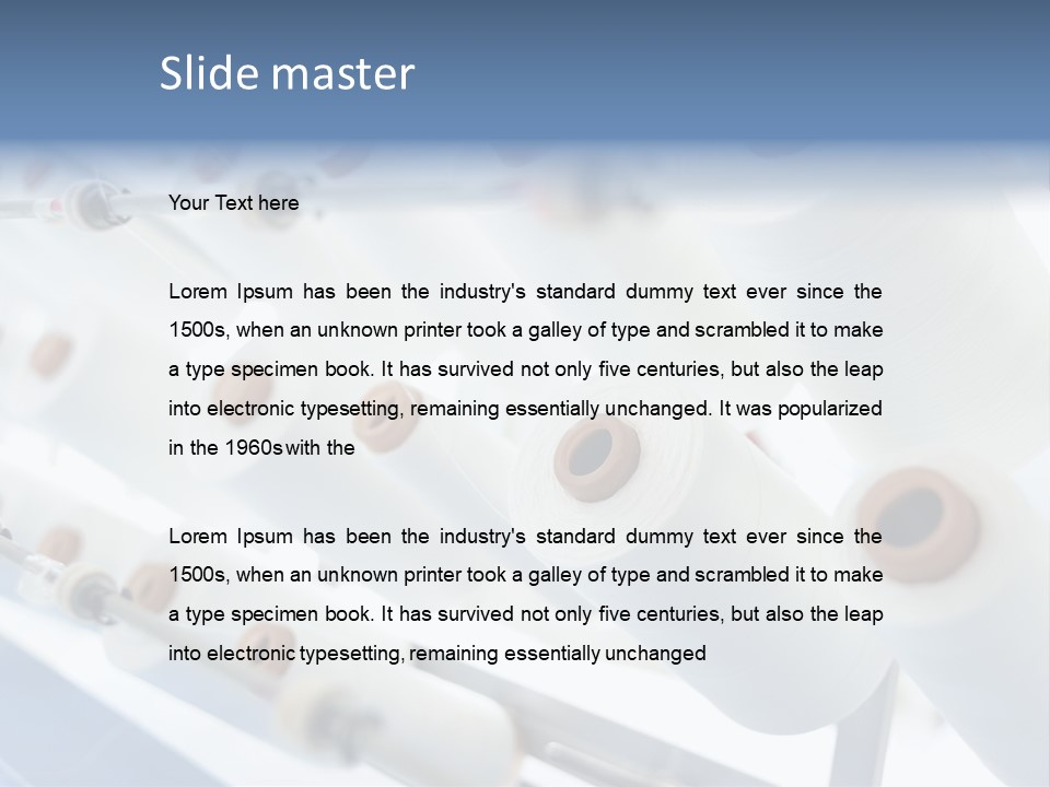 Fabrics Textile Manufacture PowerPoint Template