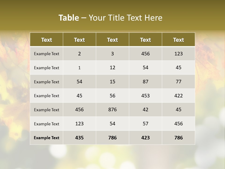 Foliage Day Outdoor PowerPoint Template