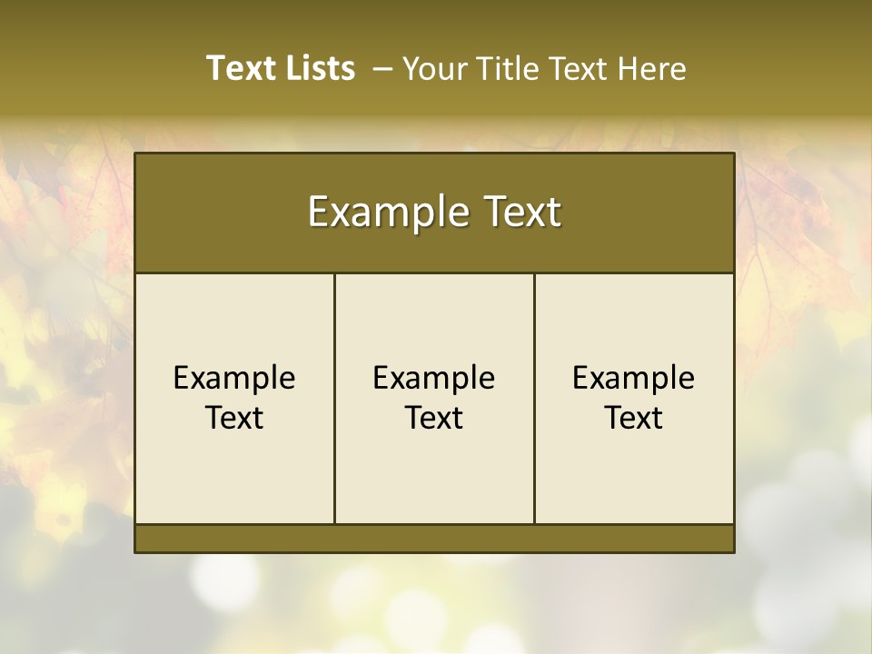 Foliage Day Outdoor PowerPoint Template