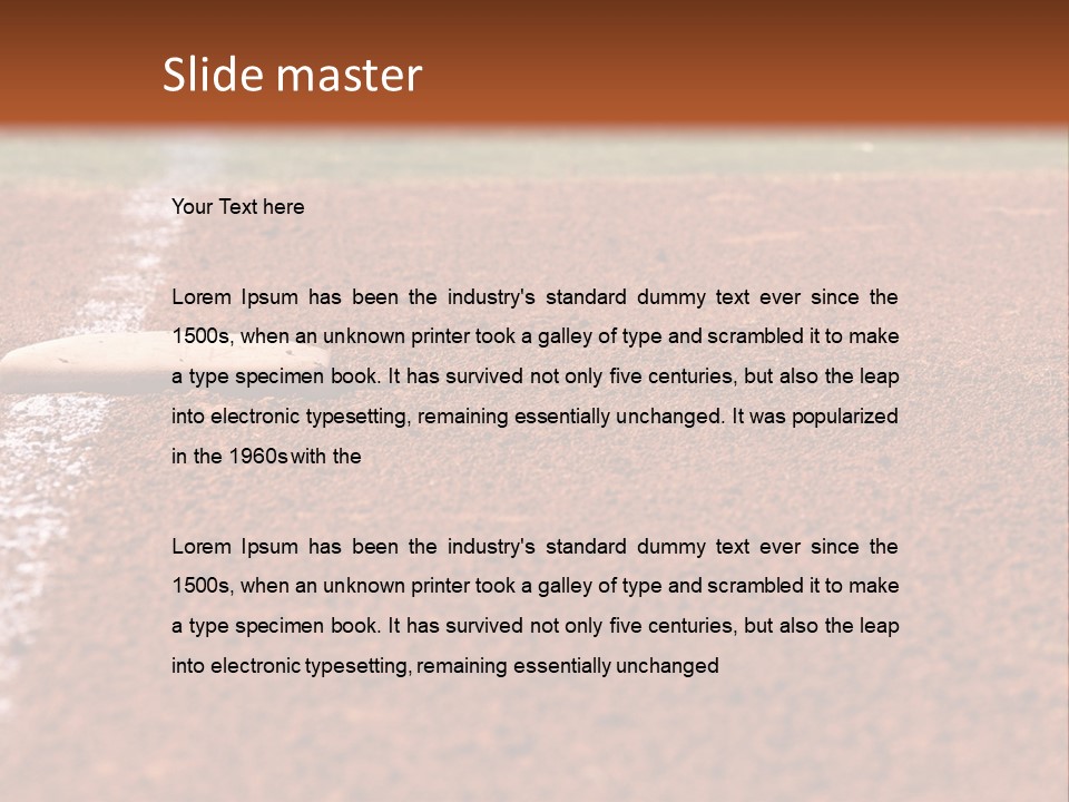 Athletics Recreation Horizontal PowerPoint Template