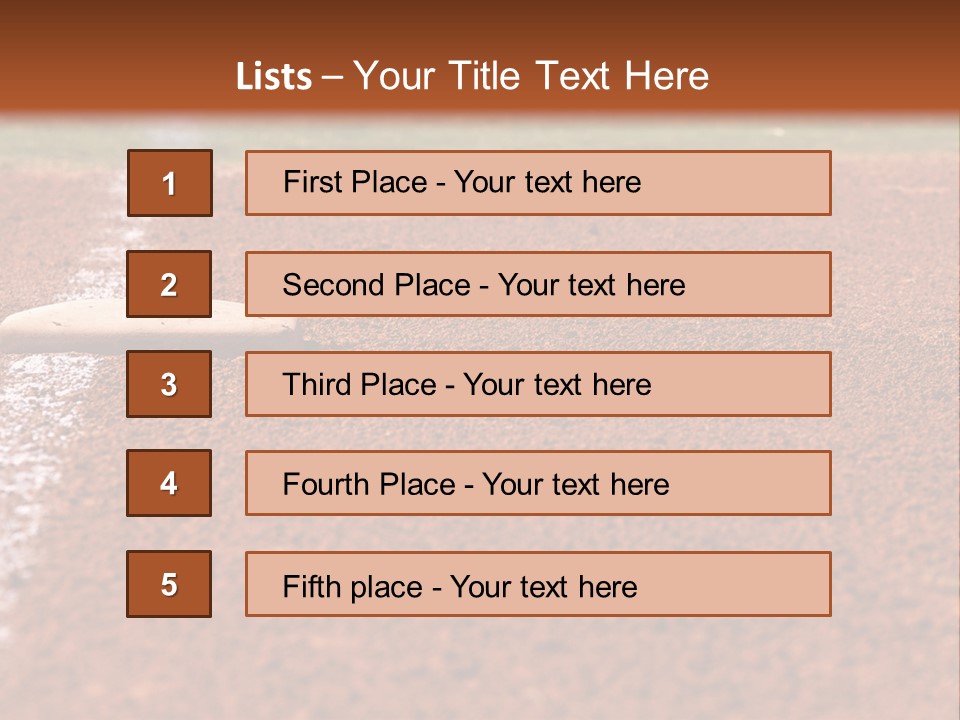 Athletics Recreation Horizontal PowerPoint Template