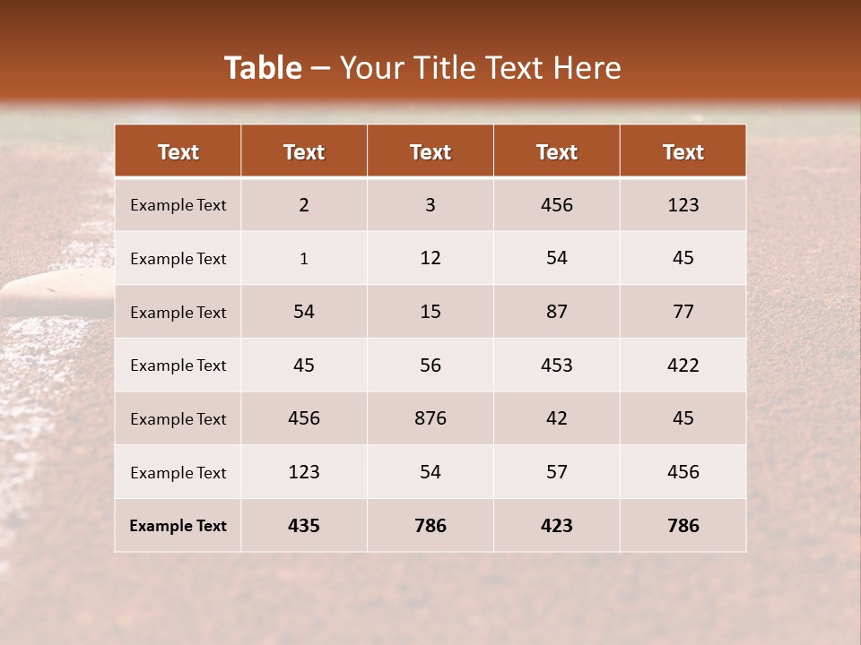 Athletics Recreation Horizontal PowerPoint Template
