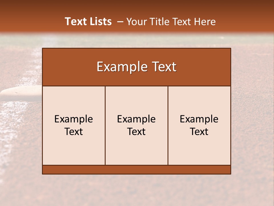 Athletics Recreation Horizontal PowerPoint Template